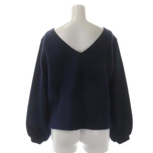 Ron Herman セットアップ 上下 カットソー 長袖 Vネック モヘアプルオーバーニットスカート タイト ロング ミモレ XS 紺 ネイビー