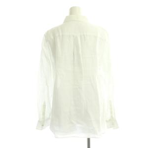 23区 vingt-trois ×LIBECOリネンブラウス シャツ 長袖 前開き 40 白 ホワイト