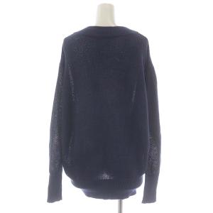 Spick&Span 22SS リンクスメッシュ2WAYニットカーディガン 長袖 Vネック 紺 ネイビー