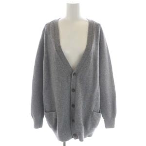 カーディガン ニット Vネック ウール XS グレー