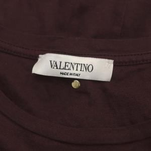 VALENTINO 半袖 Tシャツ カットソー スタッズ付き XS バーガンディ