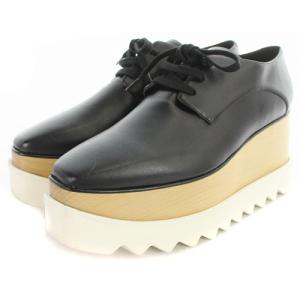 ELYSE プラットフォーム レースアップシューズ 23.5cm ブラック