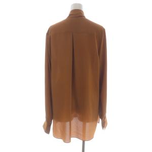 Deuxieme Classe SCARF BLOUSE Vネック ボウタイブラウス シャツ 長袖 前開き ベージュ
