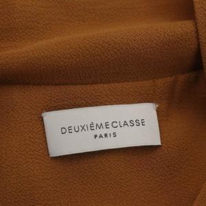 Deuxieme Classe SCARF BLOUSE Vネック ボウタイブラウス シャツ 長袖 前開き ベージュ