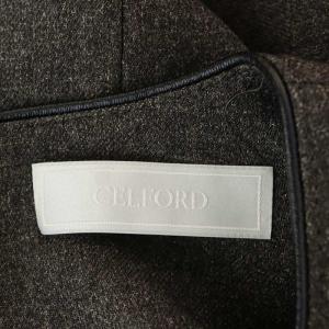 CELFORD ハーフスリーブワンピース ロング 七分袖 36 ダークブラウン