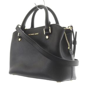 MICHAEL Michael Kors サバンナ ハンドバッグ ショルダーバッグ 2WAY レザー ロゴ 黒 ブラック 30S6GS7S1L
