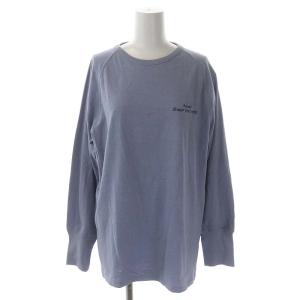 ロゴラグランロングスリーブカットソー Tシャツ 長袖 ブルーグレー