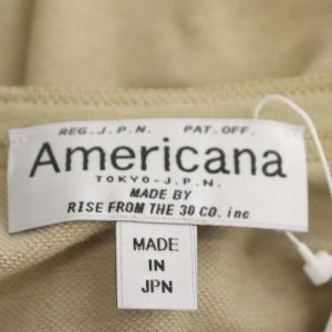AMERICANA ヘンリーネック カットソー 長袖 ベージュ