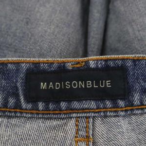 MADISONBLUE ジップフライデニムパンツ ジーンズ ストレート 02 M 青 ブルー