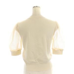 ANAYI 23AW チュールレイヤードパフプルオーバー カットソー 半袖 切替 36 アイボリー
