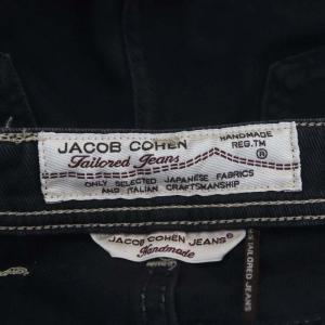 JACOB COHEN テーパード パンツ デニム ボタンフライ 31 黒 ブラック PW688