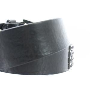 DIESEL ロゴ スタッズ ベルト 95cm 黒 ブラック