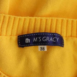 M'S GRACY パフスリーブ 半袖 カーディガン 38 オレンジイエロー