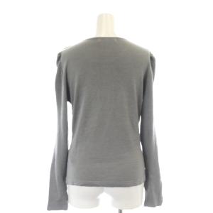 M'S GRACY リボン ビジュー付き 長袖 ニット セーター 長袖 38 グレー