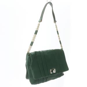 ANYA HINDMARCH グレイシー ワンショルダーバッグ レザー チェーン ロゴ 緑 グリーン