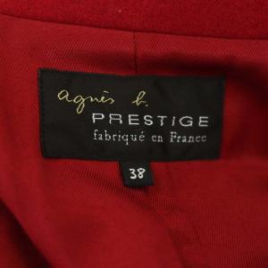 agnes b. プレステージ PRESTIGE カシミヤ混チェスターコート アウター チェスター ロング 総裏地 ウール 38 黒 ブラック