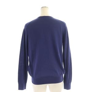 Drawer ハイゲージニット クルーネックカーディガン 長袖 2 紺 ネイビー