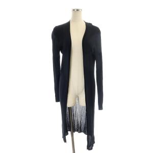 Dress Up2 Long Cardi R ロングカーディガン 長袖 ボタンレス S 紺 ネイビー