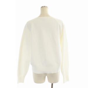 Theory CREPE KNIT VNECK BOMBER カーディガン ニットソー ジップアップ 長袖 Vネック S 白 ホワイト