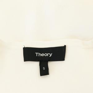 Theory CREPE KNIT VNECK BOMBER カーディガン ニットソー ジップアップ 長袖 Vネック S 白 ホワイト