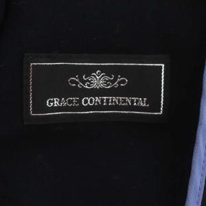 GRACE CONTINENTAL 袖フレア パール ジャケット 七分袖 38 黒 ブラック