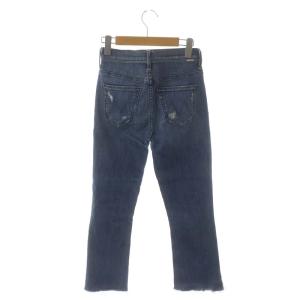 MOTHER  ロンハーマン 別注 INSIDER CROP STEP FRAY デニムパンツ ジーンズ ダメージ加工 24 青 ブルー