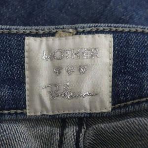 MOTHER  ロンハーマン 別注 INSIDER CROP STEP FRAY デニムパンツ ジーンズ ダメージ加工 24 青 ブルー