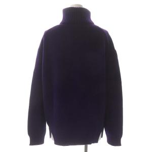 Drawer 7Gカシミヤ タートルネックプルオーバーニット セーター 長袖 2 ダークパープル