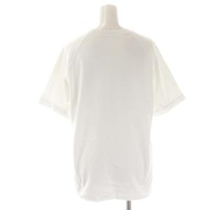 Drawer コットン天竺ラグランスリーブTEE Tシャツ カットソー 半袖 ロゴ刺繍 白 ホワイト