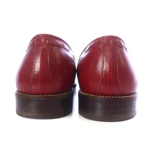 ISSEY MIYAKE ヴィンテージ80年代 ローファー スリッポン ローヒール タッセル レザー 25.5EEcm 赤 レッド