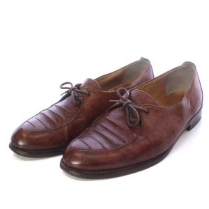 ヴィンテージ80年代 ビジネスシューズ ドット柄 レザー 25.5EEcm 茶色 ブラウン