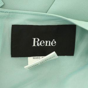 René 22年 ワンピース 膝丈 ノースリーブ ボートネック 34 ミントグリーン