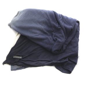 Faliero Sarti マイクロモダール ストール 大判 グラデーション 紺 グレー オフホワイト