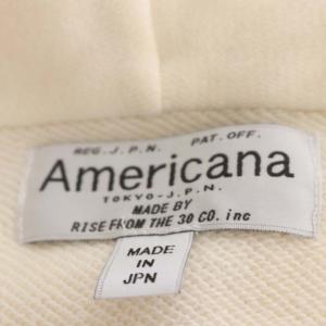 AMERICANA ショートガウン スプリングコート ミドル丈 スウェット フーディー アイボリー