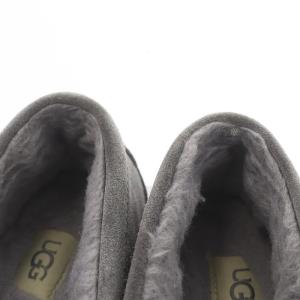 UGG australia Ansley ムートンシューズ モカシン スエード レザー ウール ステッチ ロゴ US6 23.0cm グレー 1106878