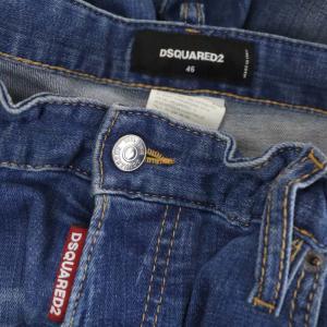 DSQUARED2 21SS ストレッチデニム ジョガー パンツ ジーンズ ボタンフライ 46 青 ブルー