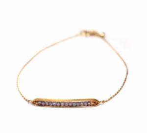 agete スキニーブレスレット カラーストーン K10 イエローゴールド アクセサリー ジュエリー