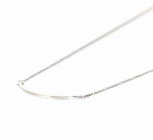 TIFFANY&Co. Tスマイル スモール ネックレス ペンダント K18WG ホワイトゴールド アクセサリー ジュエリー
