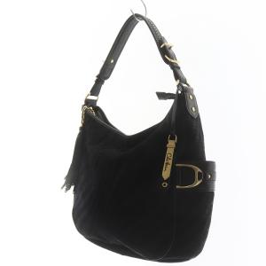 COLE HAAN トートバッグ ワンショルダーバッグ タッセル ロゴ チャーム 黒 ブラック