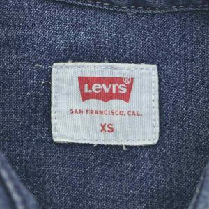Levi's パフスリーブ デニムシャツ 長袖 XS ブルー