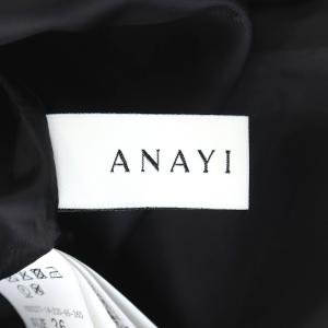 ANAYI 22AW チェックツィードジャンパースカート ロング ノースリーブ 36 ブラック