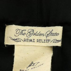 REMI RELIEF サイドジップ イージーパンツ ドロスト コットン混 M 黒 ブラック