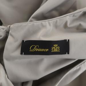 Drawer ウェストギャザーブラウス チュニック ノースリーブ グレージュ