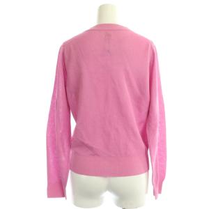Ron Herman クルーネックカーディガン 長袖 薄手 コットン XS ピンク