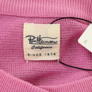 Ron Herman クルーネックカーディガン 長袖 薄手 コットン XS ピンク