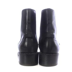 Christian Dior TOMBOY チェルシーブーツ サイドゴアブーツ ローヒール バックリボン レザー 37 ブラック