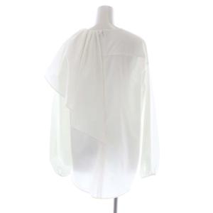 ESTNATION 21SS ブラウス 長袖 バルーンスリーブ フリル スリット F 白 ホワイト