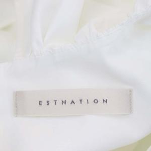 ESTNATION 21SS ブラウス 長袖 バルーンスリーブ フリル スリット F 白 ホワイト