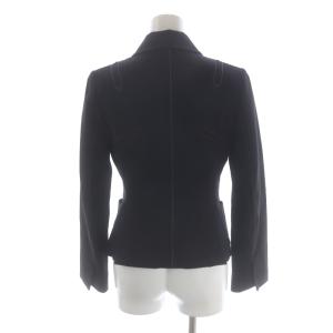 Paul Smith BLACK スーツ セットアップ 上下 総裏地 ジャケット スカート テーラード 膝丈 ボックスプリーツ 38 黒 ブラック