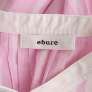 ebure 22SS マラケッシュストライプ クレリックバンドカラーシャツ 36 ピンク